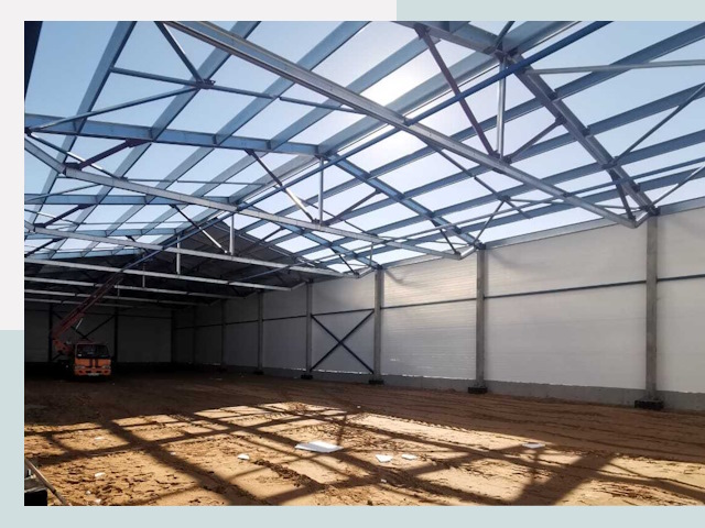 Строительство сенохранилищ в Новотроицке