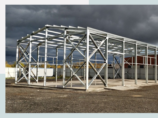 Двускатные ангары в Новотроицк от 628 руб. за квадрат