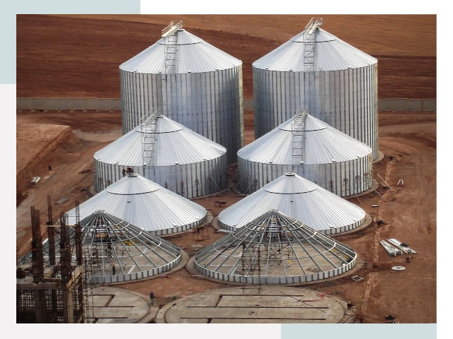 Строительство зерновых силосов в Новотроицке