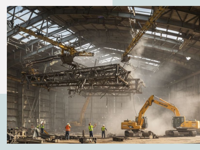 Демонтаж ангаров в Новотроицке от 628 руб. за м²